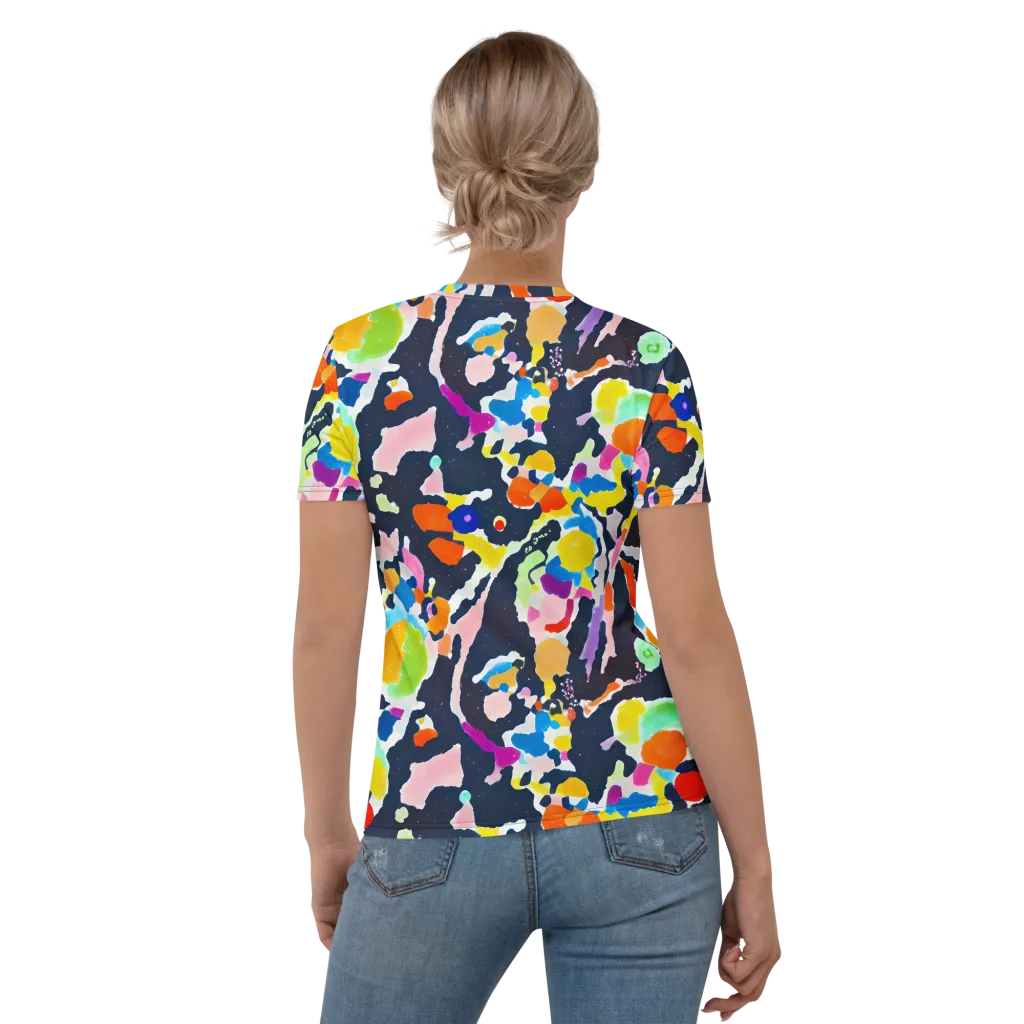 Kaleido Burst on Women's Crew Neck T-Shirt — Back