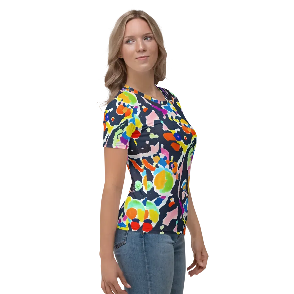 Kaleido Burst on Women's Crew Neck T-Shirt — Right