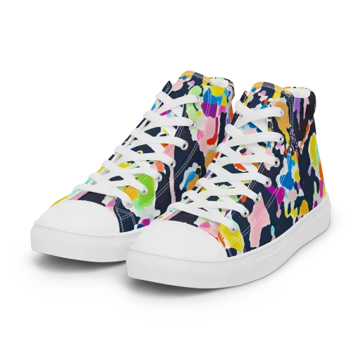 Kaleido Burst on a Women's High Top Canvas Shoes