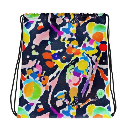 Kaleido Burst on a Drawstring Bag