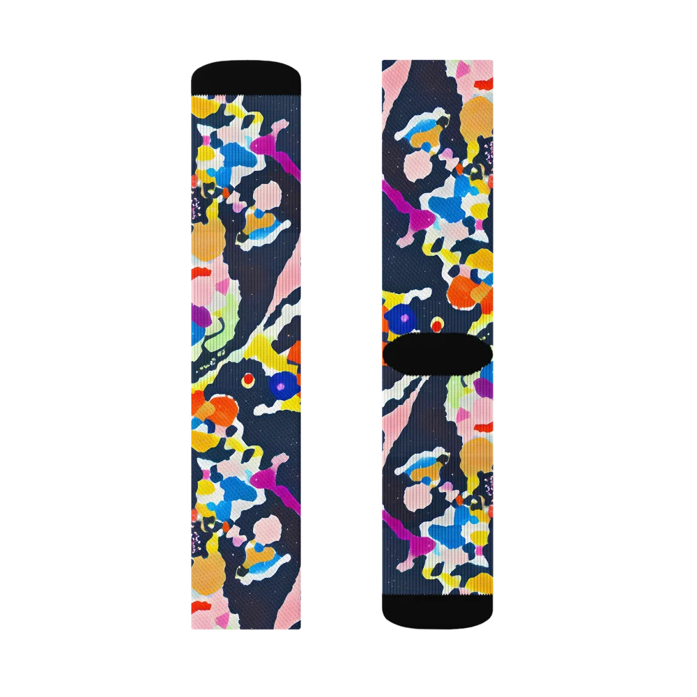 Kaleido Burst on Socks — Left Sock