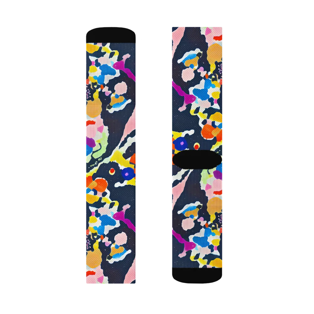 Kaleido Burst on Socks — Right Sock