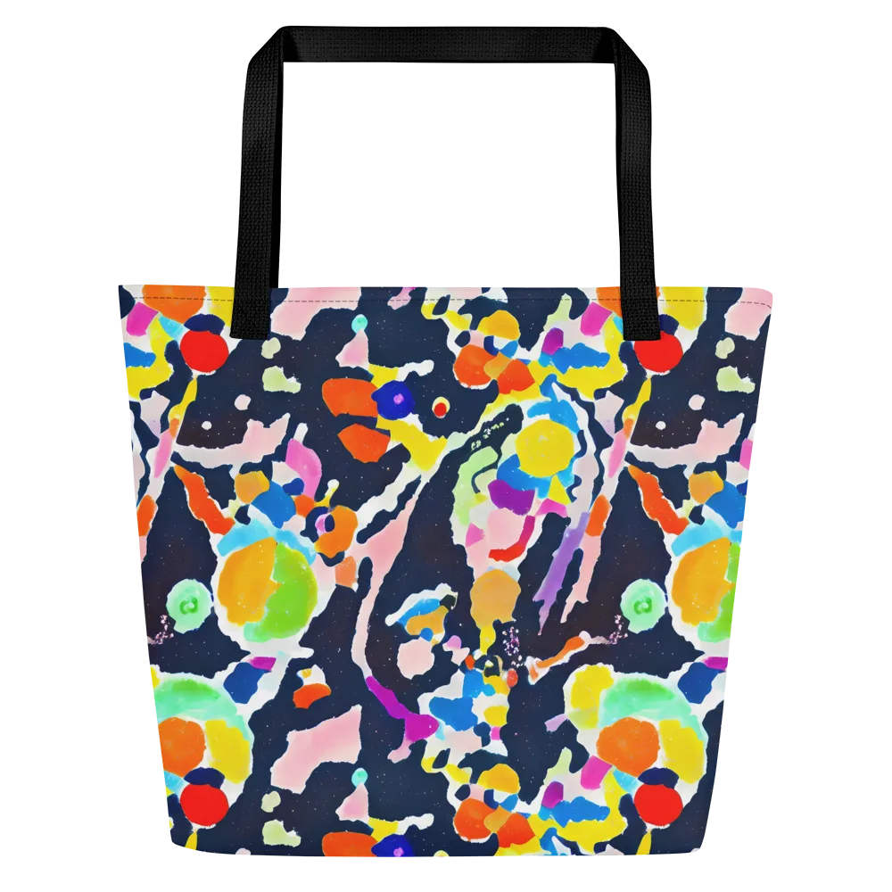 Kaleido Burst on Large Tote Bag W/ Pocket — Front