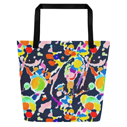 Kaleido Burst on a Large Tote Bag W/ Pocket