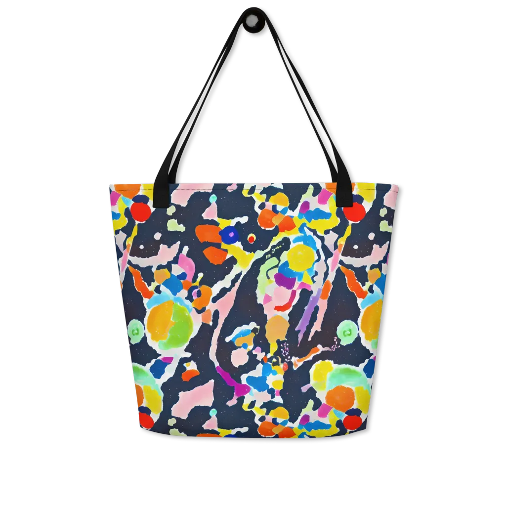 Kaleido Burst on Large Tote Bag W/ Pocket — Front