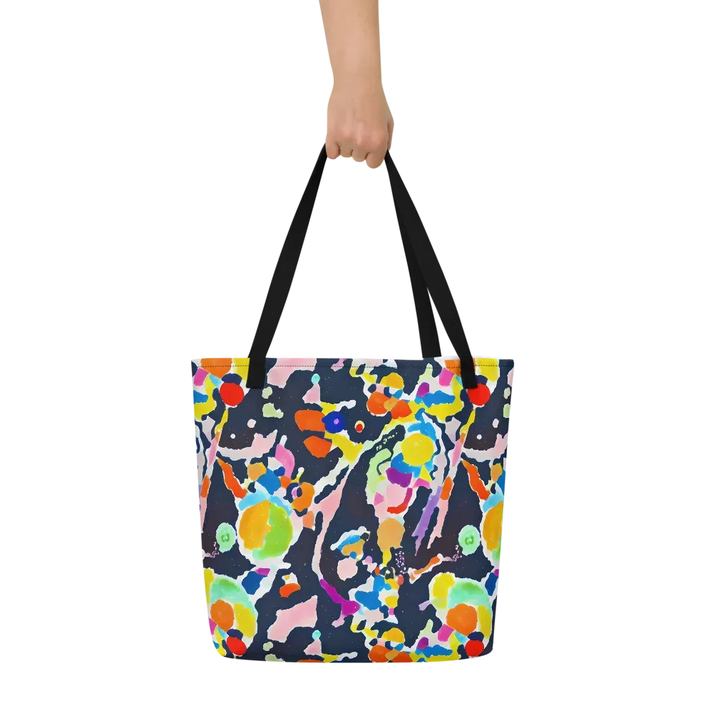 Kaleido Burst on Large Tote Bag W/ Pocket — Front