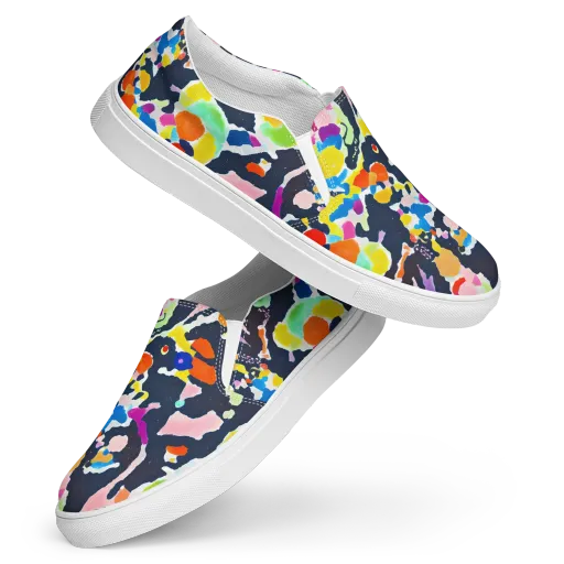 Kaleido Burst on a Women's Slip-On Canvas Shoes