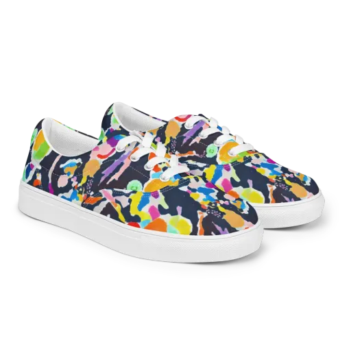 Kaleido Burst on a Men's Lace-Up Canvas Shoes