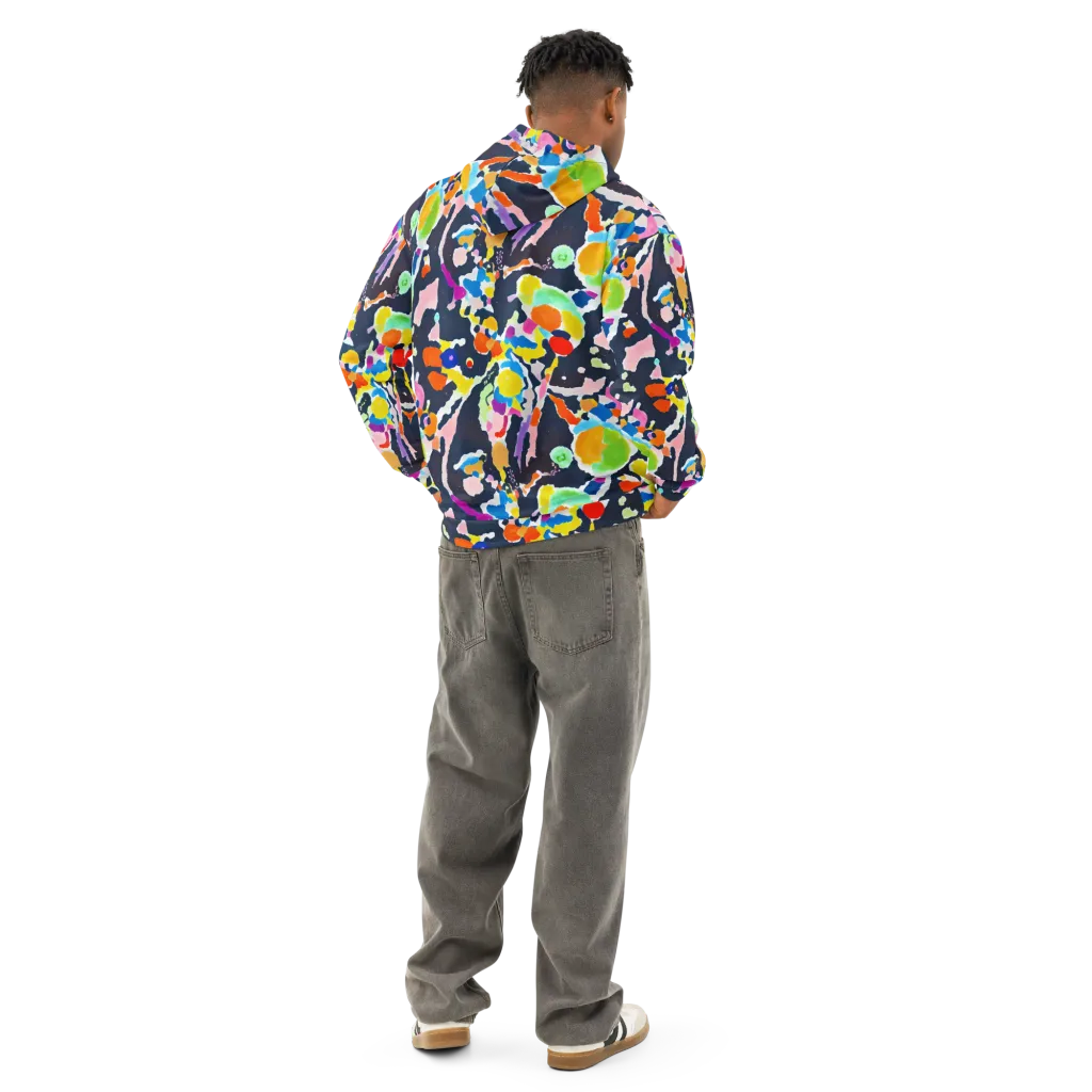 Kaleido Burst on Cotton Hoodie — Back