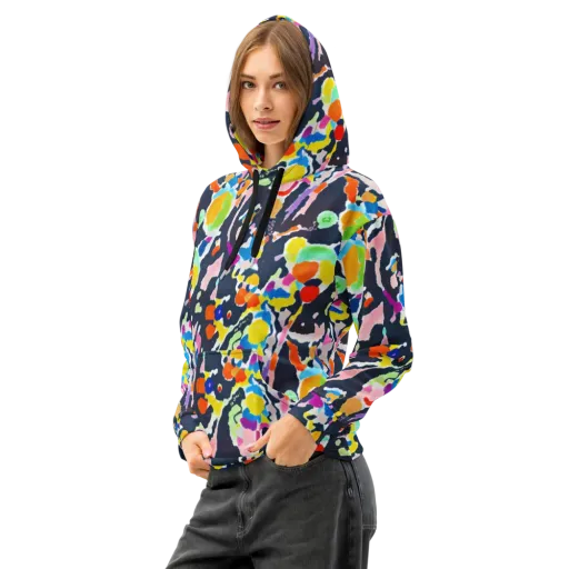 Kaleido Burst on a Cotton Hoodie