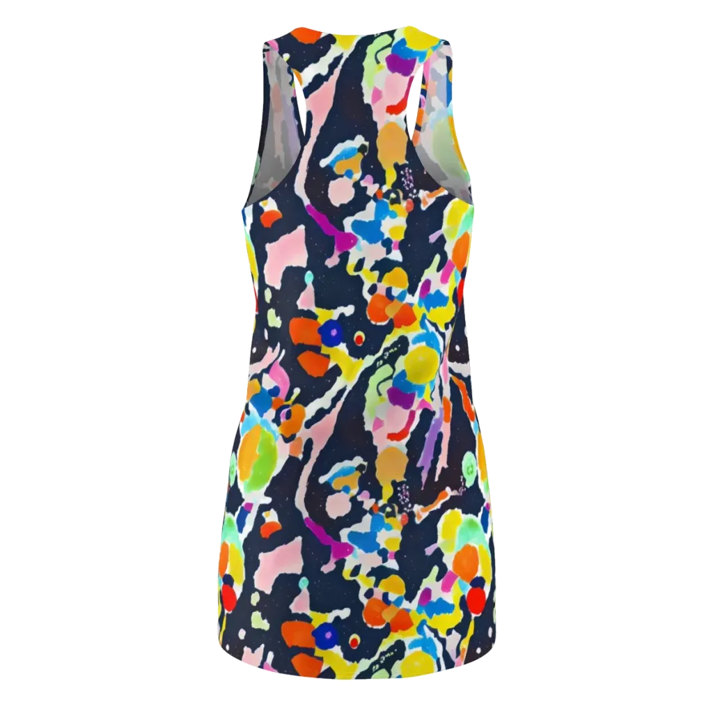 Kaleido Burst on Racerback Dress — Back