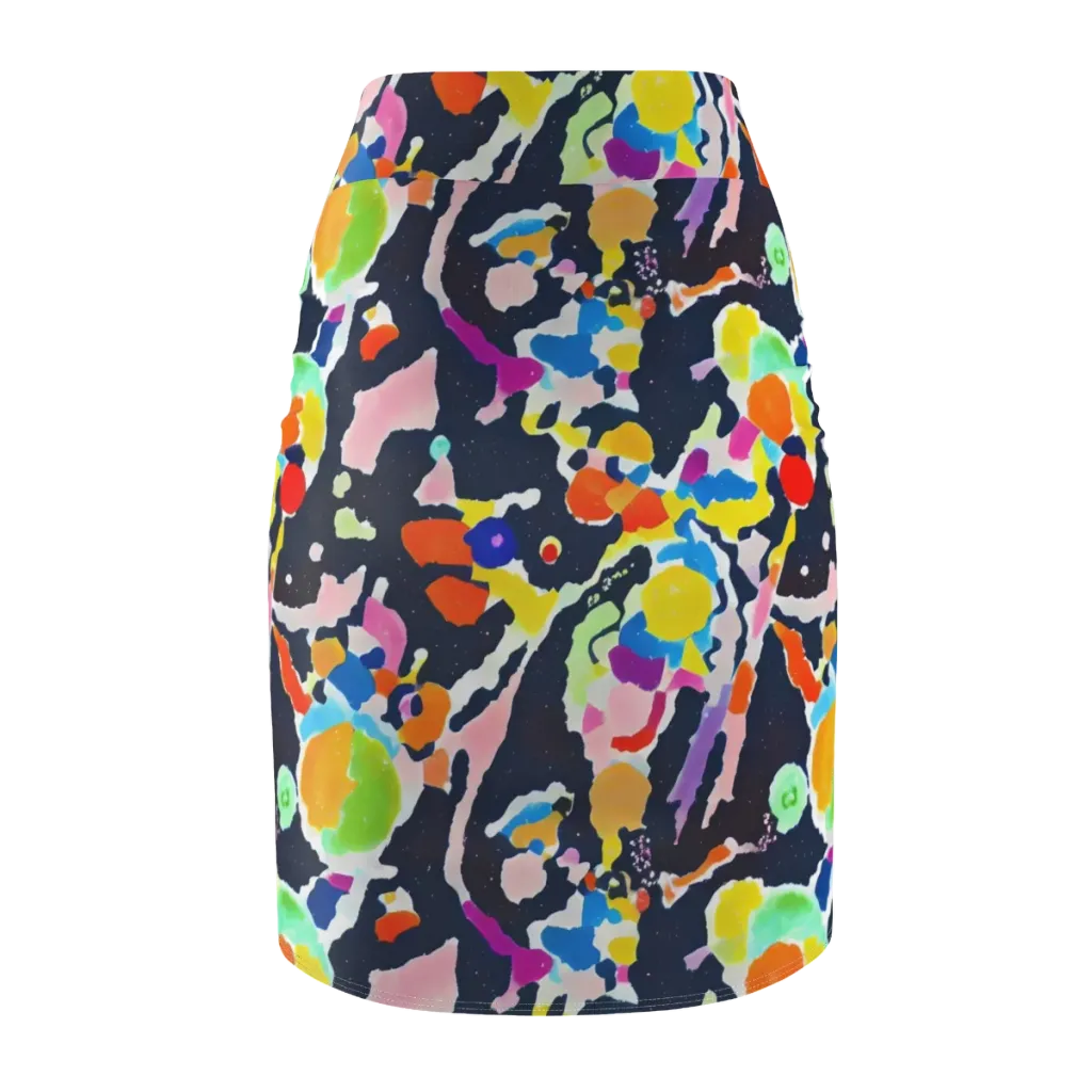 Kaleido Burst on Pencil Skirt — Back
