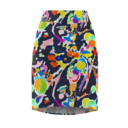 Kaleido Burst on a Pencil Skirt