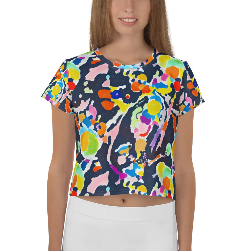 Kaleido Burst on Crop Tee — Front