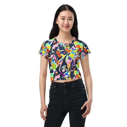 Kaleido Burst on a Crop Tee