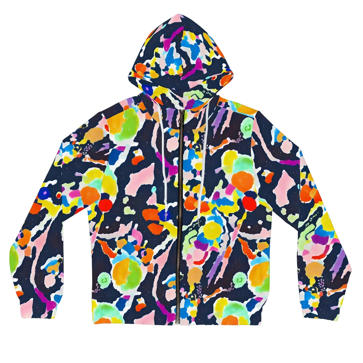 Kaleido Burst on Women's Full-Zip Hoodie — Front