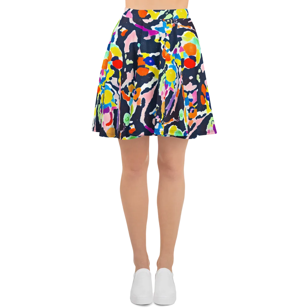 Kaleido Burst on Skater Skirt — Front