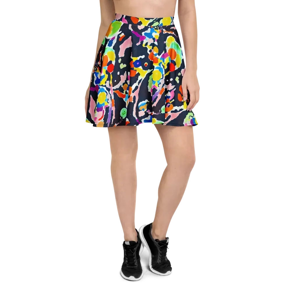 Kaleido Burst on Skater Skirt — Front