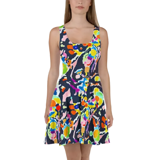 Kaleido Burst on a Skater Dress