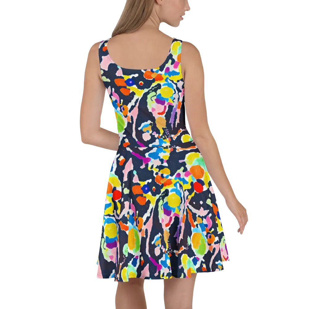 Kaleido Burst on Skater Dress — Back