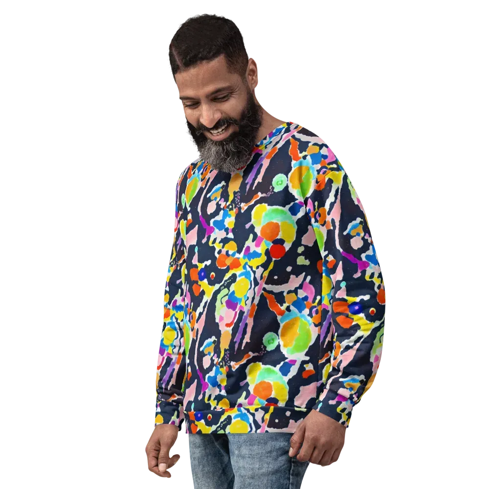 Kaleido Burst on Sweatshirt — Left Front