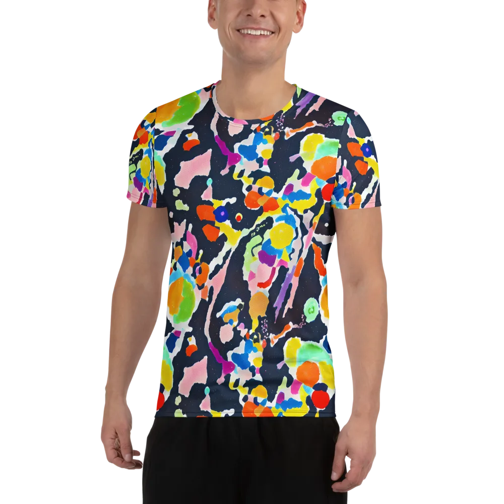 Kaleido Burst on Men's Athletic T-Shirt — Front