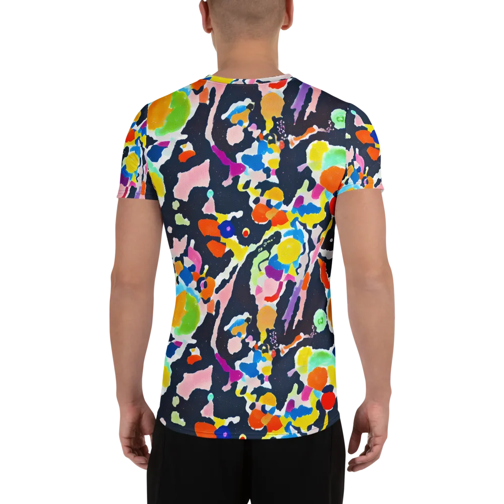 Kaleido Burst on Men's Athletic T-Shirt — Back