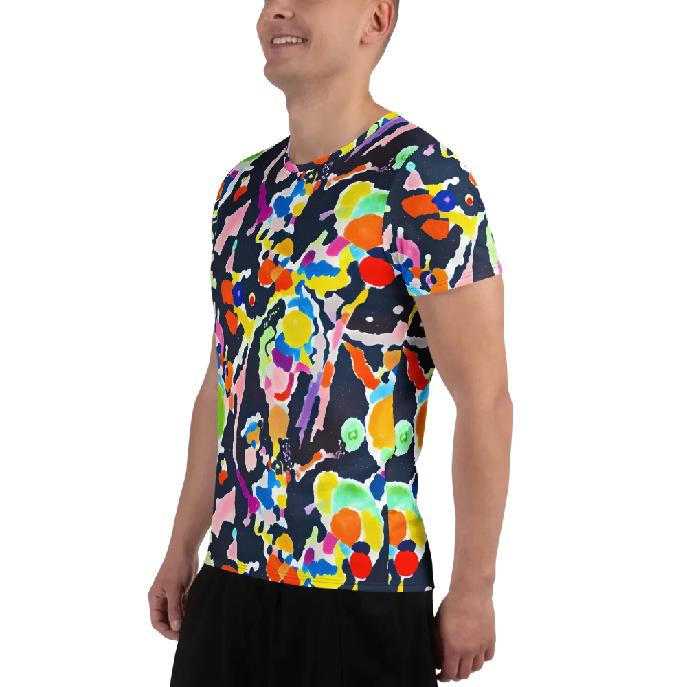 Kaleido Burst on Men's Athletic T-Shirt — Left