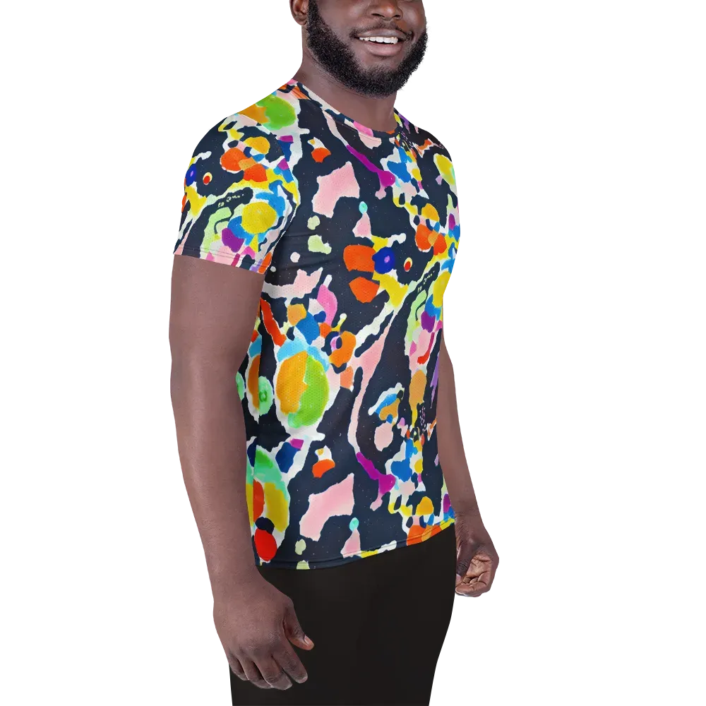Kaleido Burst on Men's Athletic T-Shirt — Right