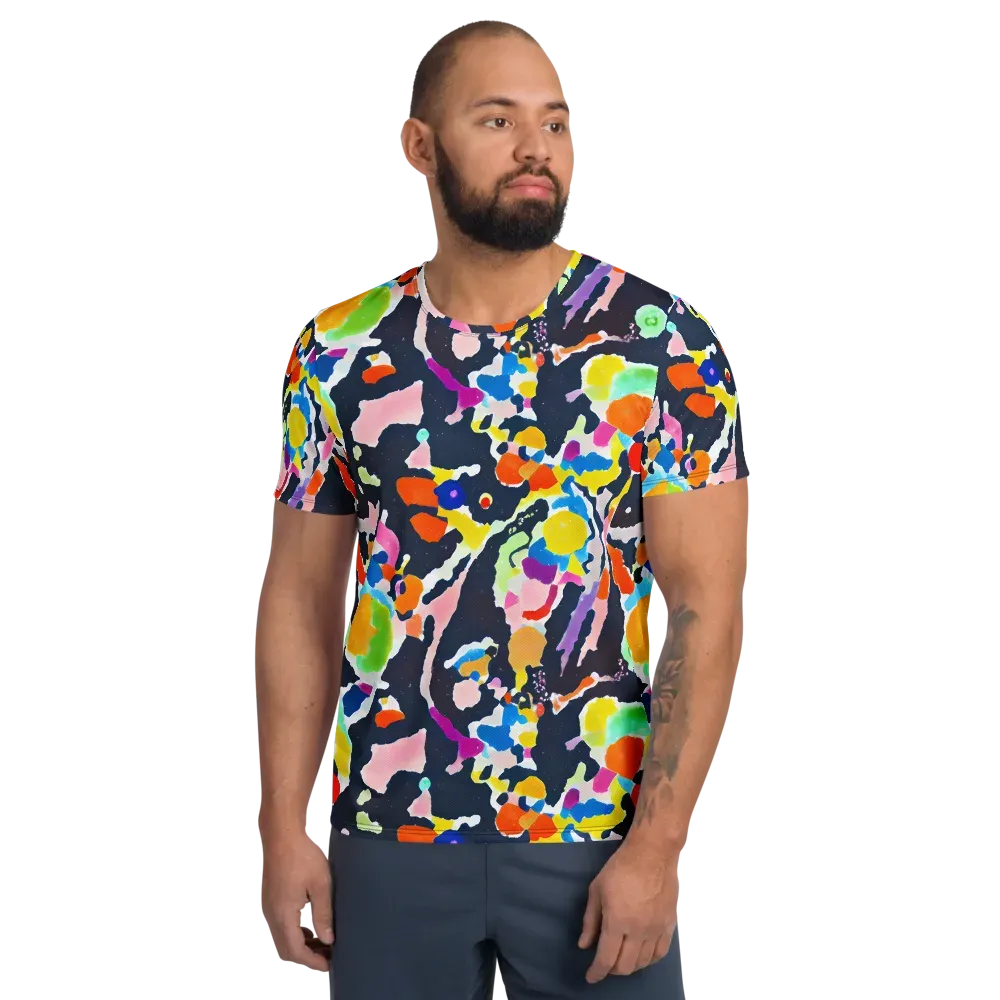 Kaleido Burst on Men's Athletic T-Shirt — Front