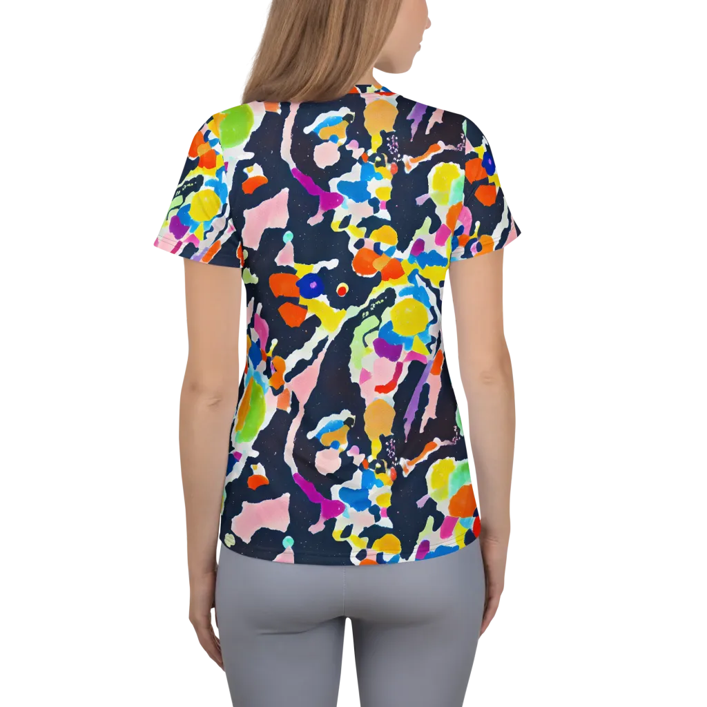 Kaleido Burst on Women's Athletic T-Shirt — Back