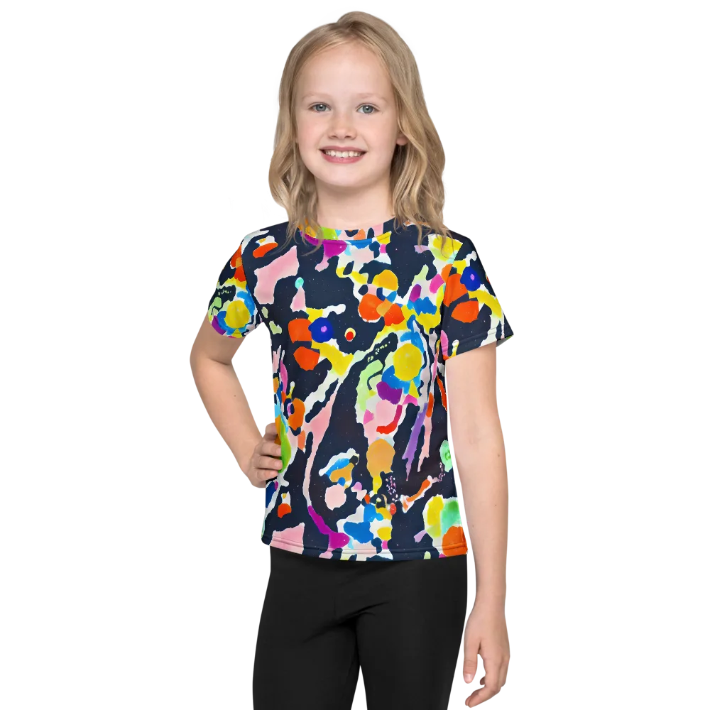Kaleido Burst on Kids Crew Neck T-Shirt — Front
