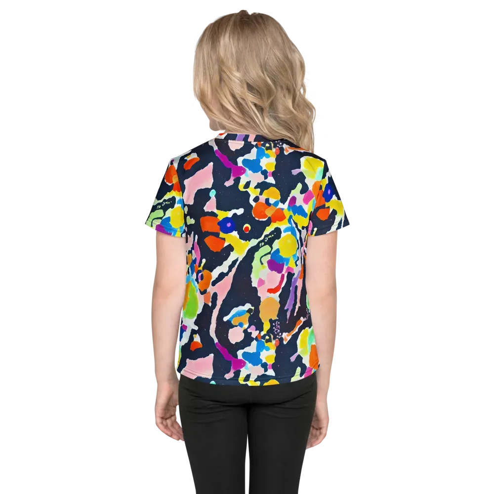Kaleido Burst on Kids Crew Neck T-Shirt — Back