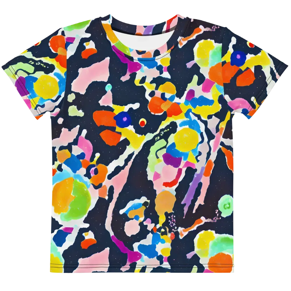 Kaleido Burst on Kids Crew Neck T-Shirt — Front
