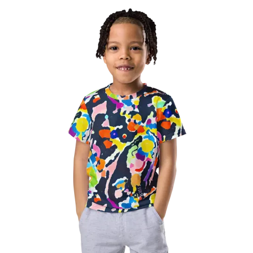 Kaleido Burst on a Kids Crew Neck T-Shirt