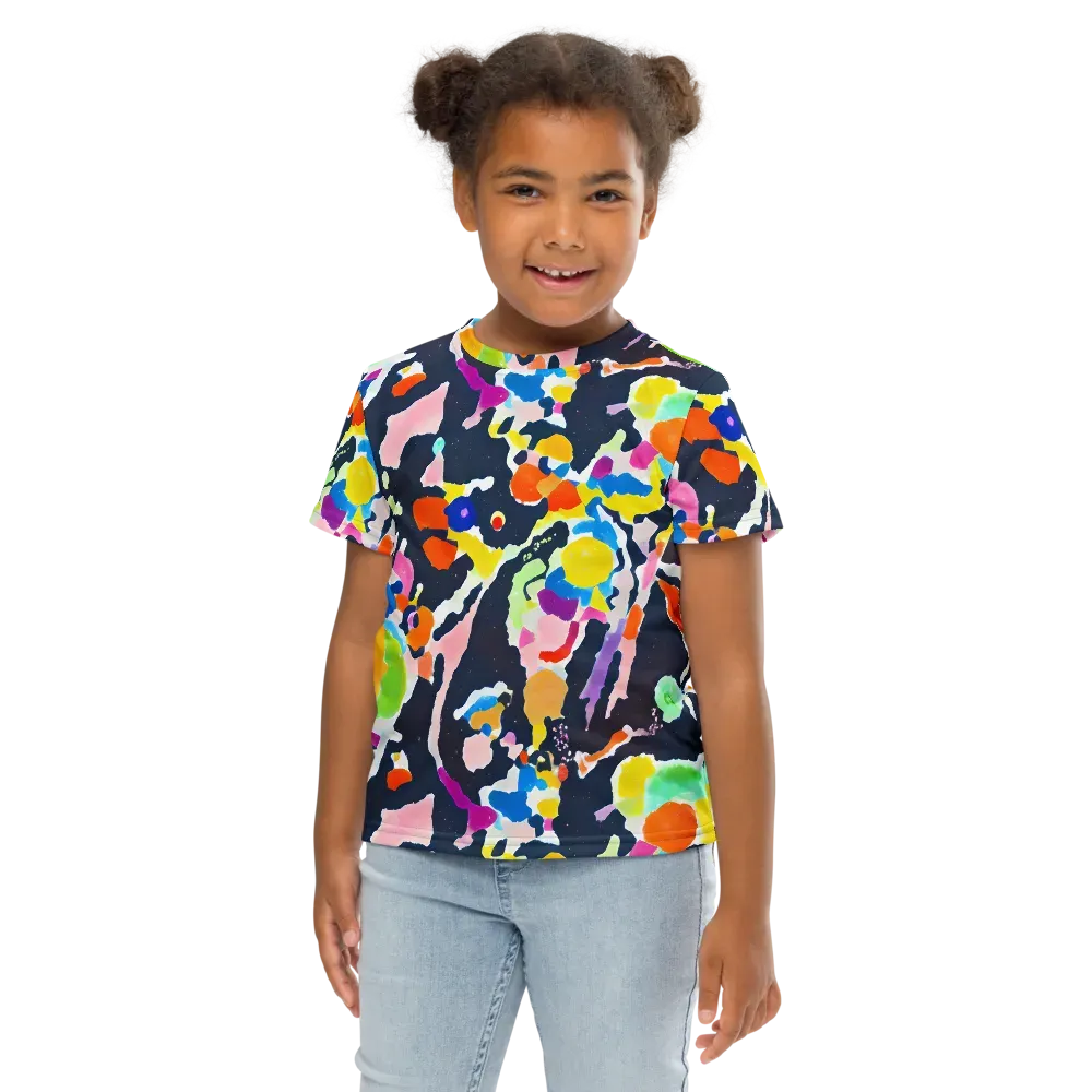 Kaleido Burst on Kids Crew Neck T-Shirt — Front