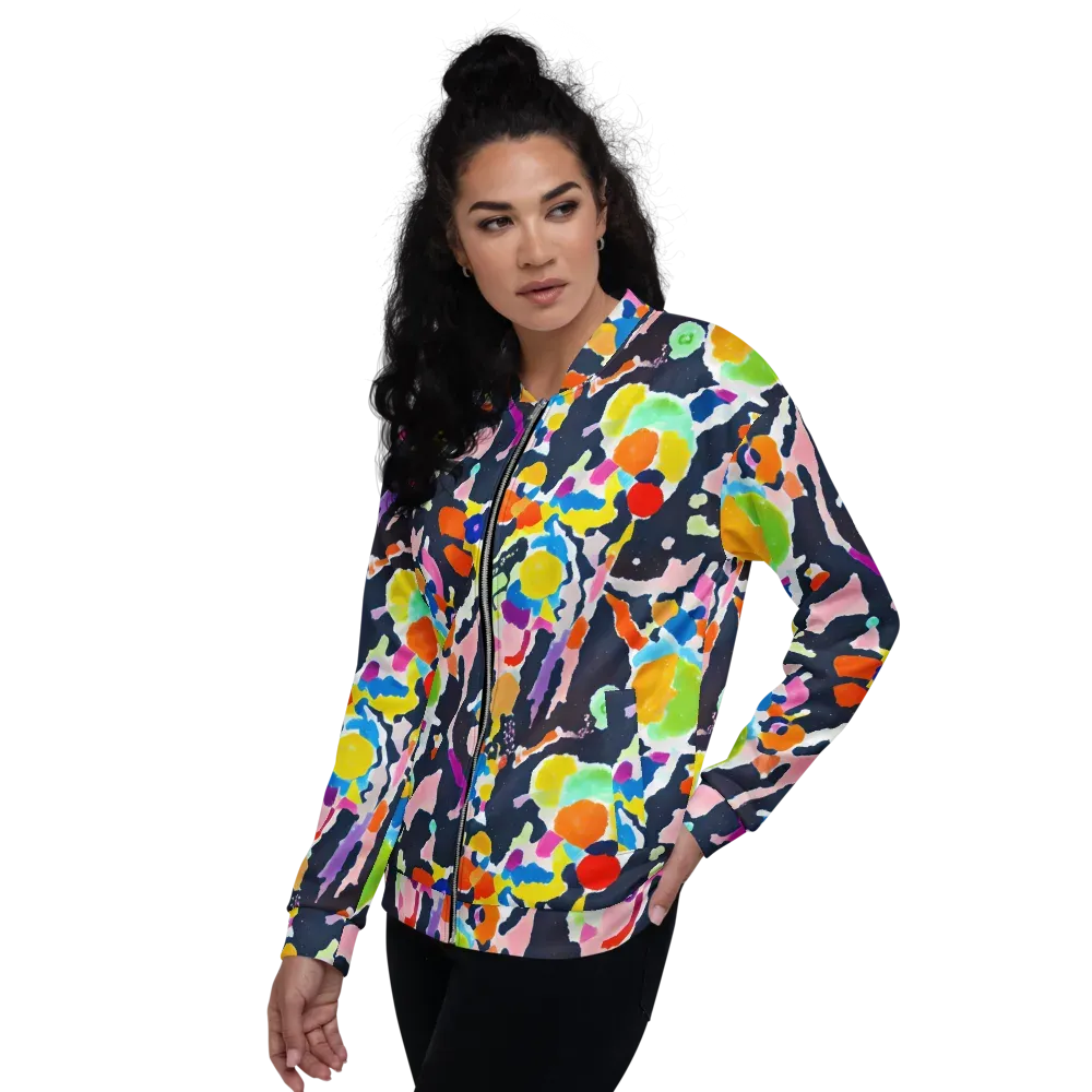 Kaleido Burst on Bomber Jacket — Left