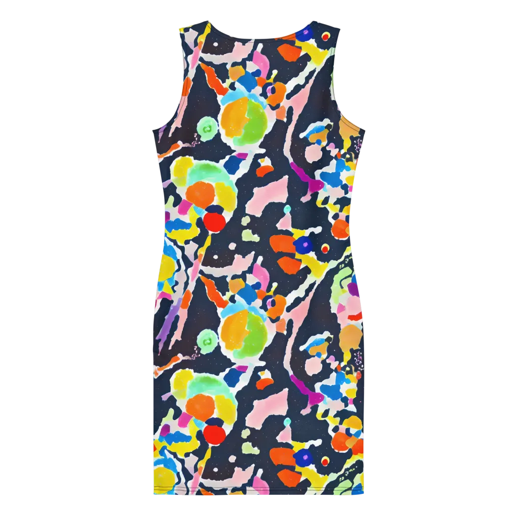 Kaleido Burst on Bodycon Dress — Back