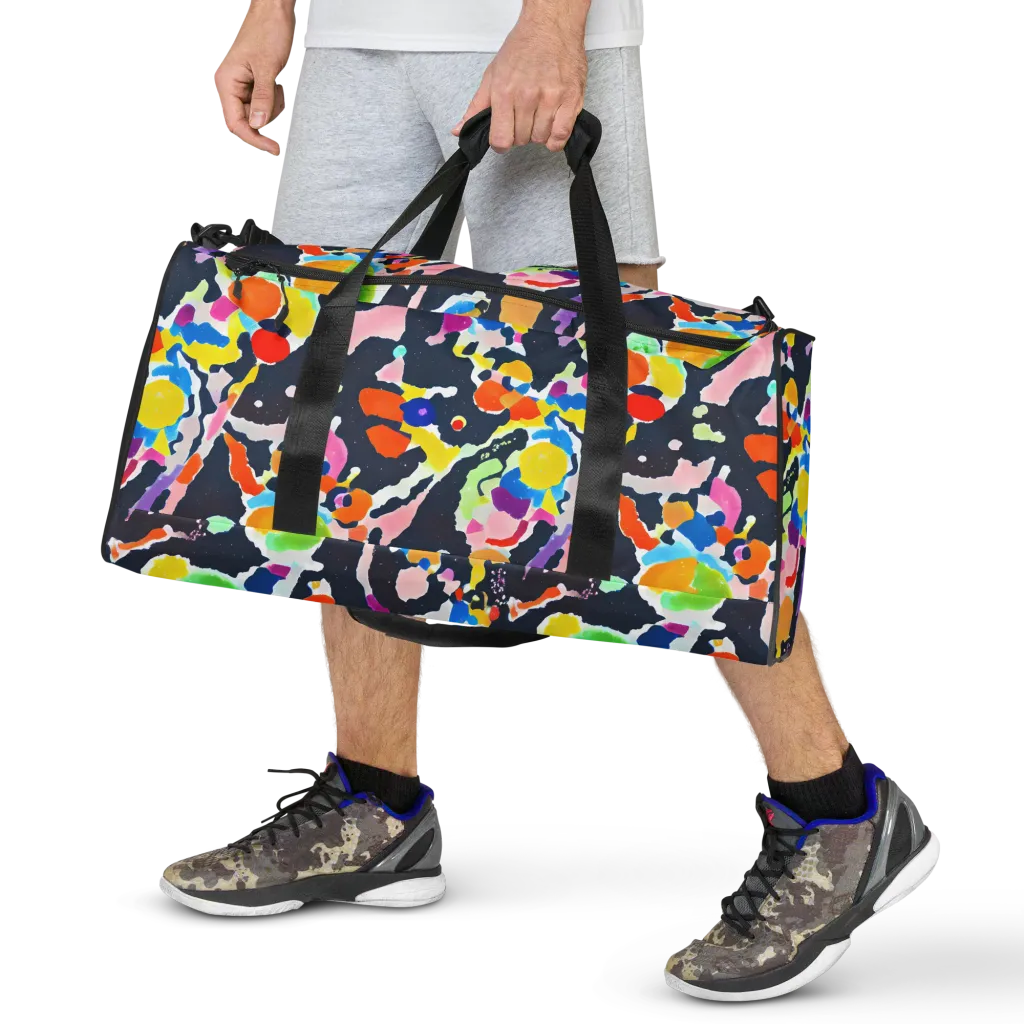 Kaleido Burst on Duffle Bag — Front