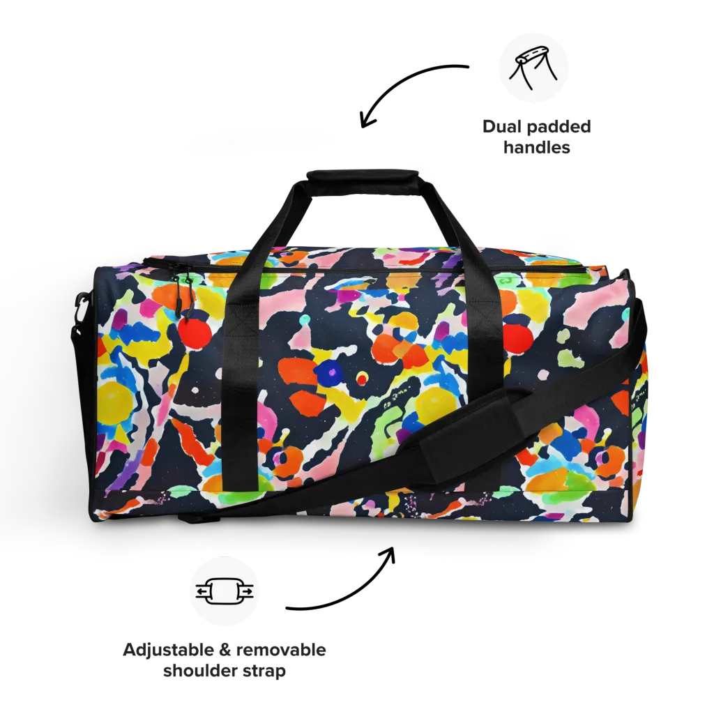 Kaleido Burst on Duffle Bag — Front