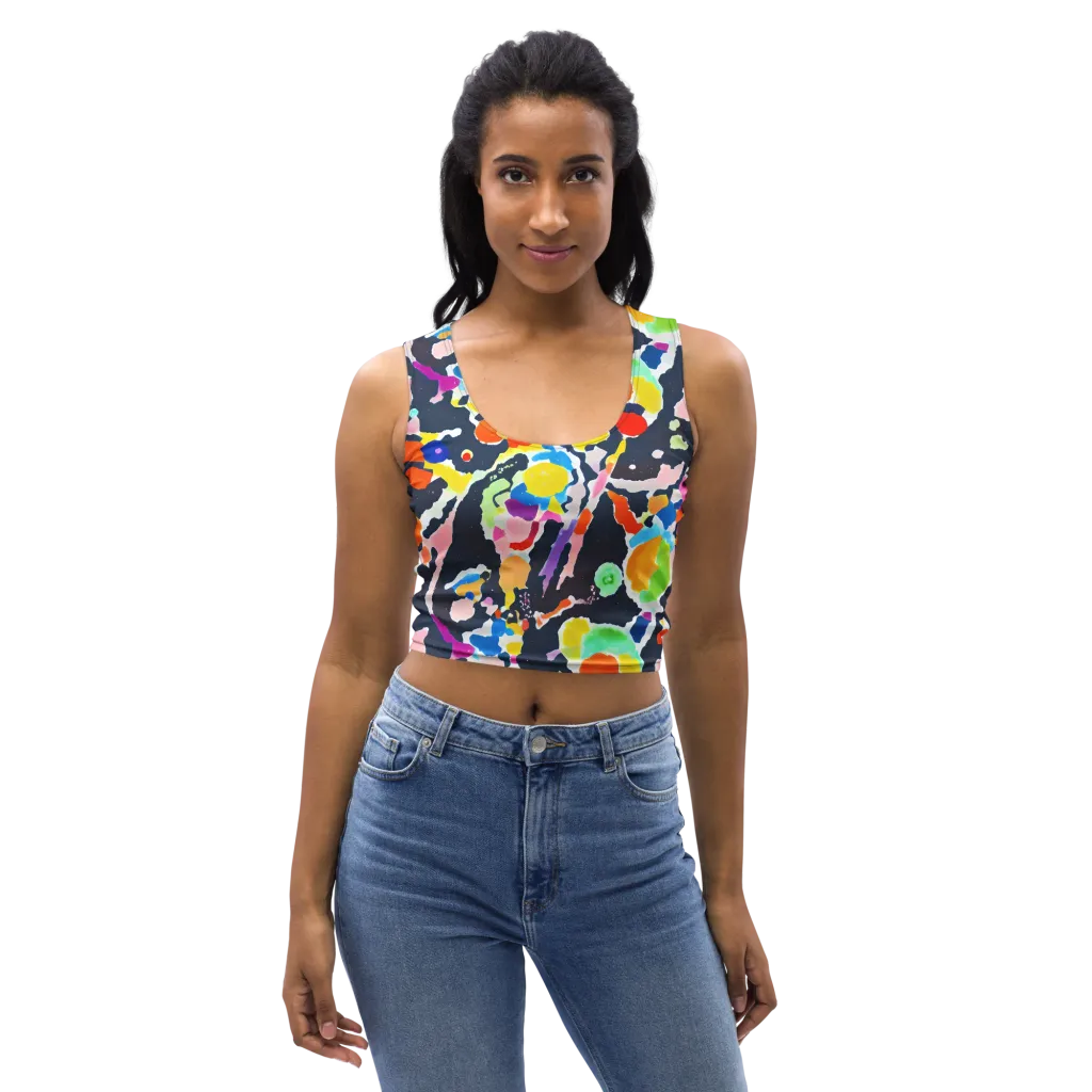 Kaleido Burst on Crop Top — Front