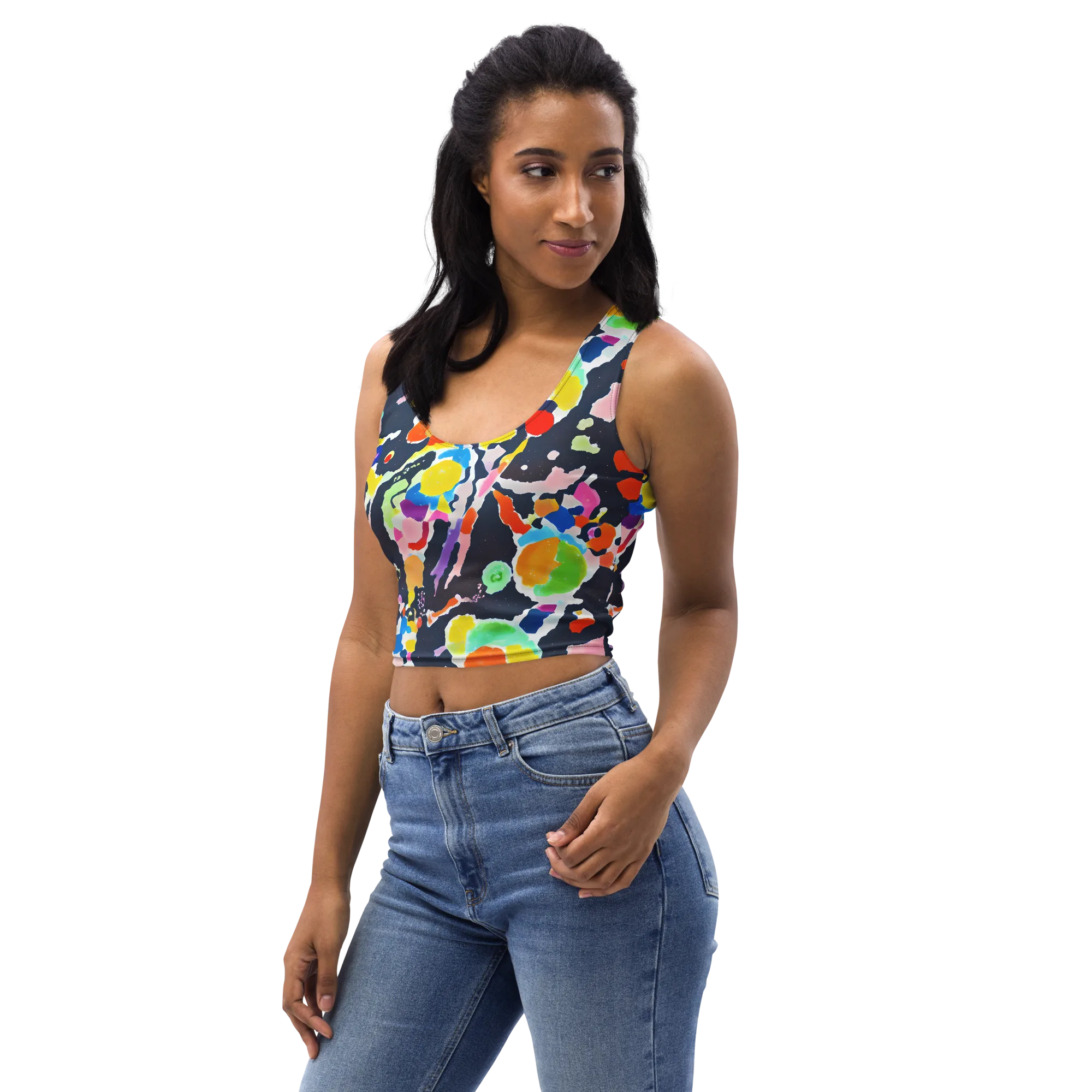 Kaleido Burst on Crop Top — Left Front