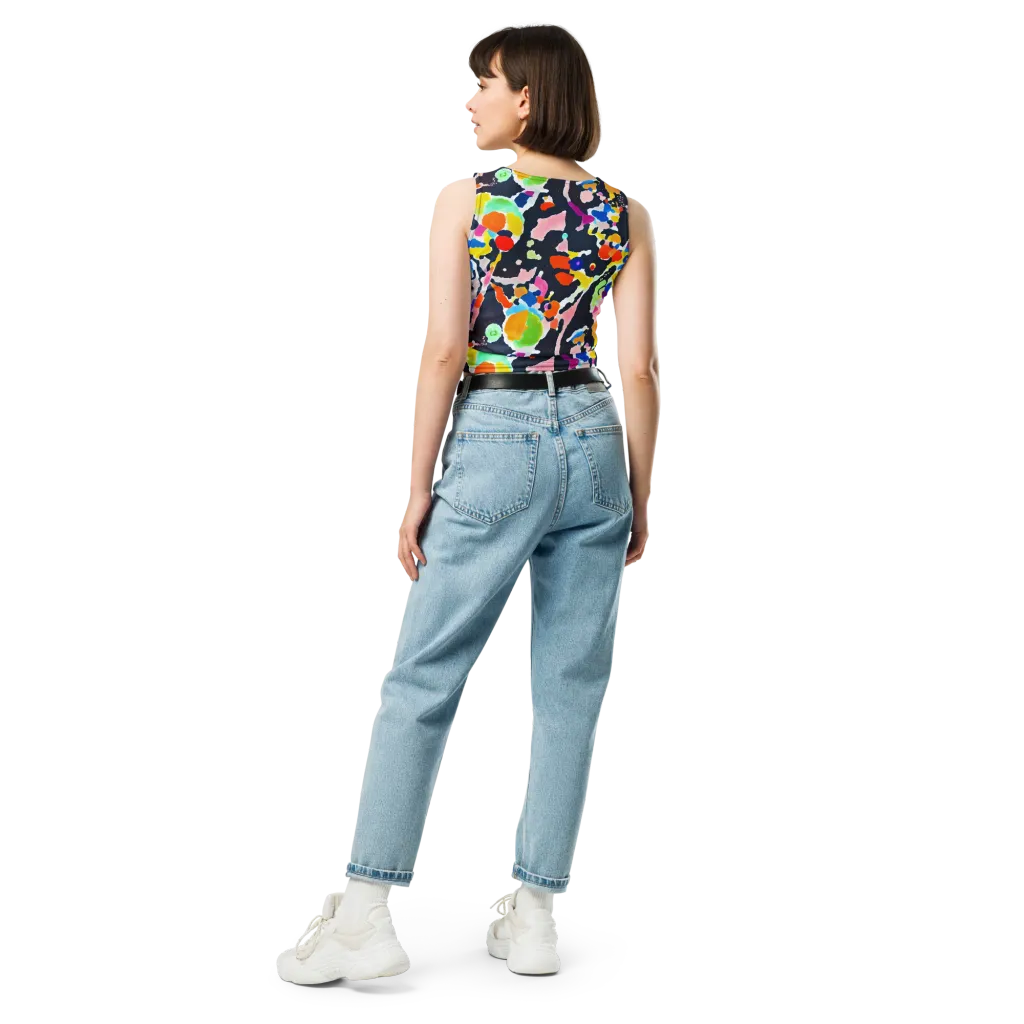 Kaleido Burst on Crop Top — Back