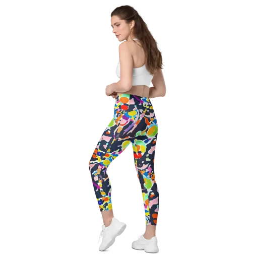Kaleido Burst on a Leggings with Pockets
