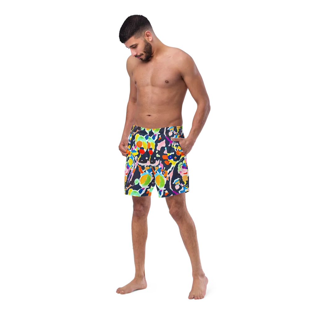 Kaleido Burst on Swim Trunks — Left Front