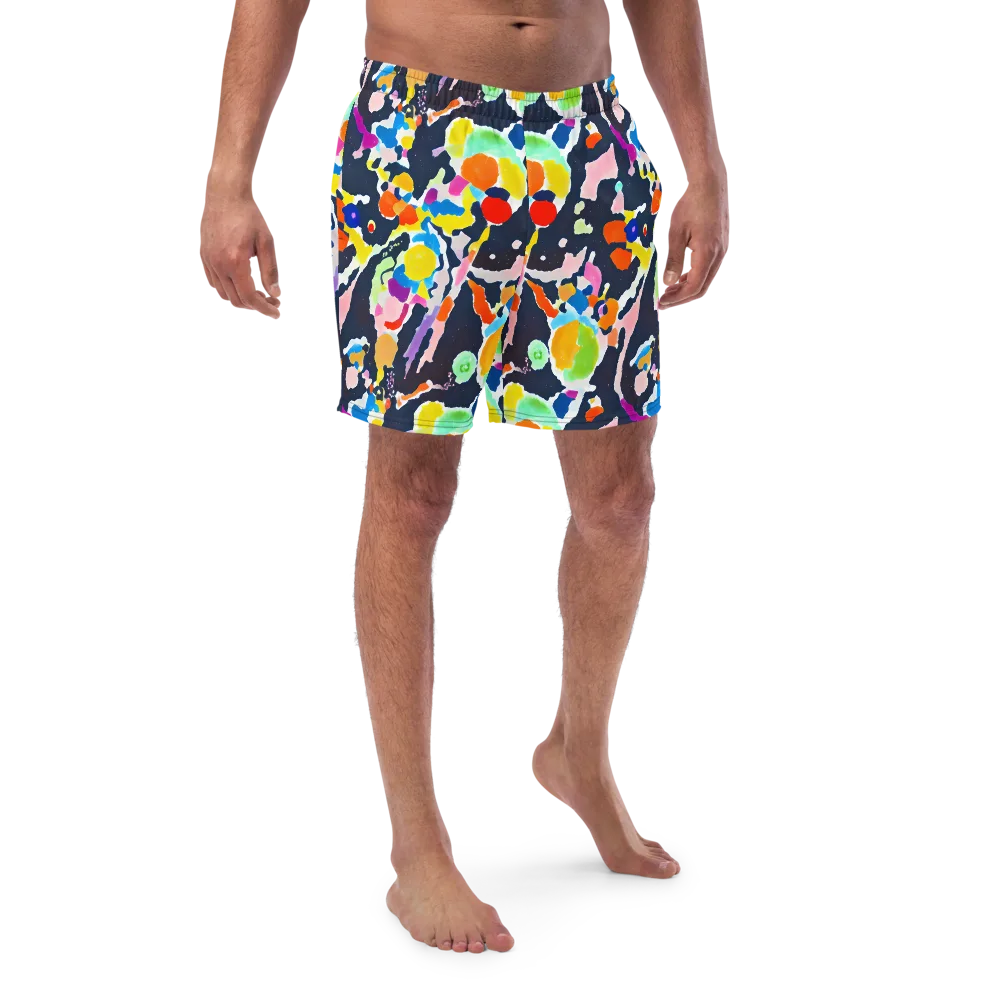 Kaleido Burst on Swim Trunks — Front