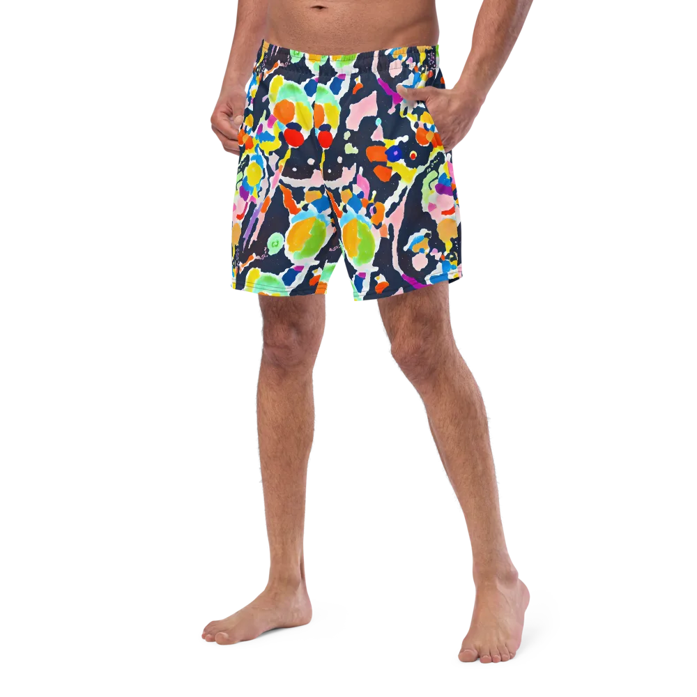 Kaleido Burst on Swim Trunks — Left Front