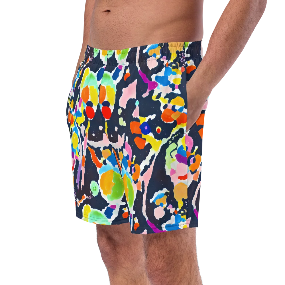 Kaleido Burst on Swim Trunks — Left Front