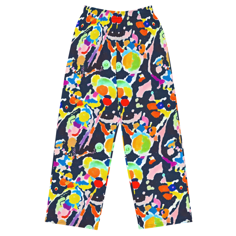 Kaleido Burst on Wide-Leg Pants — Front
