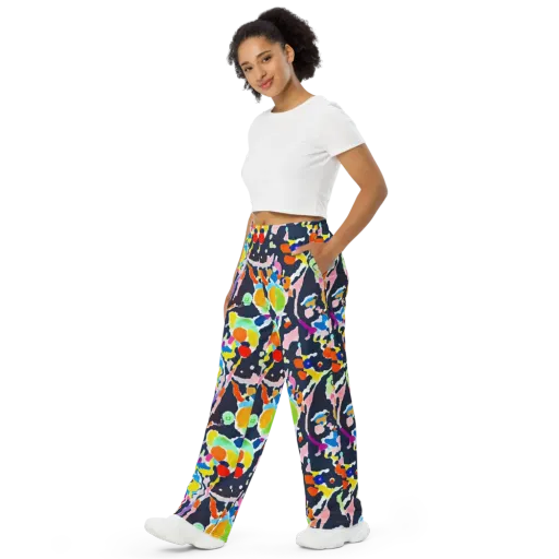 Kaleido Burst on a Wide-Leg Pants